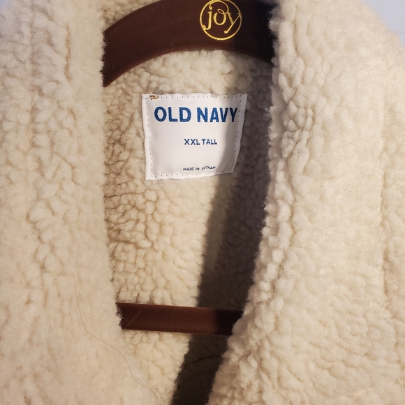 Old Navy Xxl Tall Tan Sherpa Lined Jacket - Picture 3 of 16
